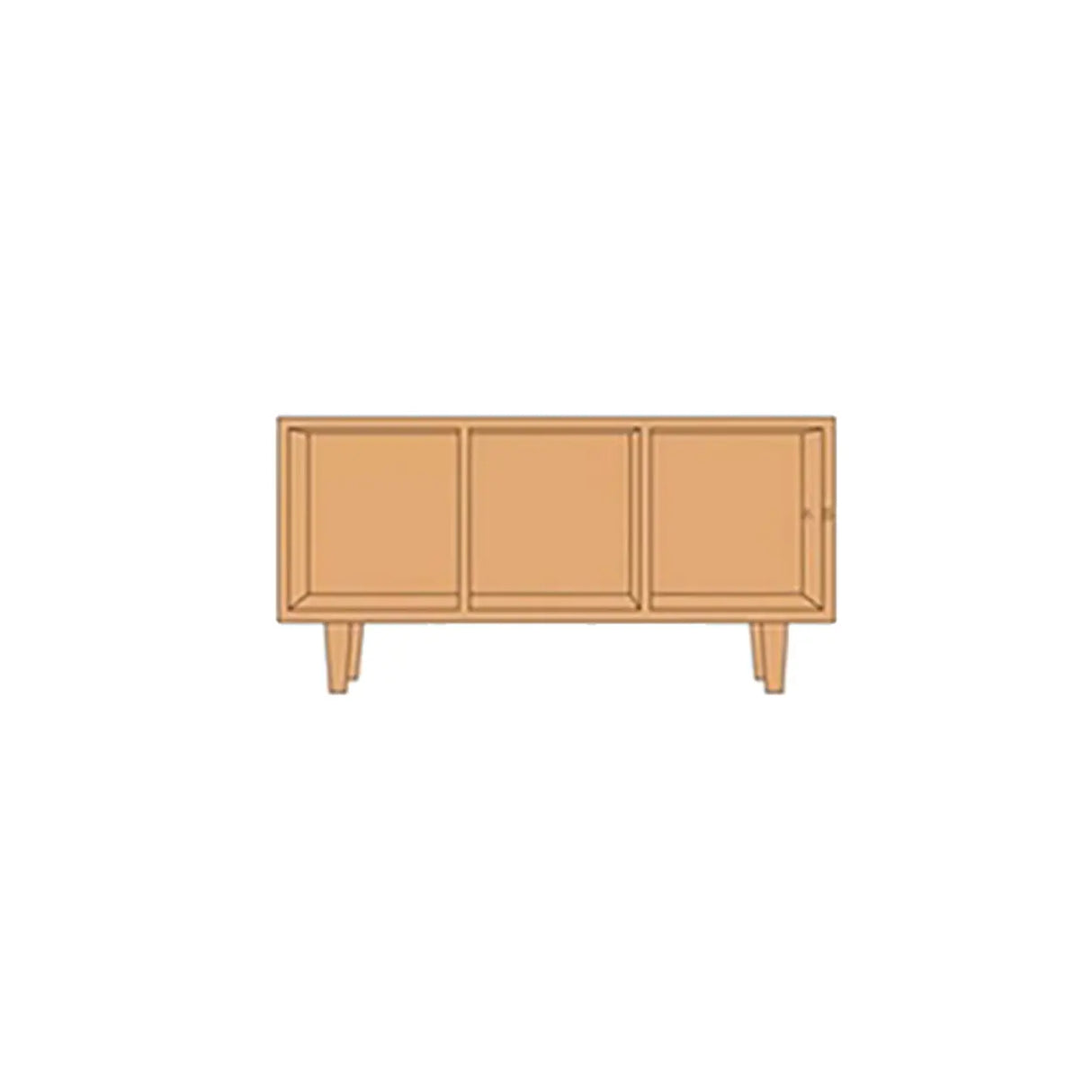 Nordic Simple Rectangular Open Back Wooden Bookcases Image - 4