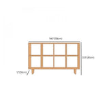 Nordic Simple Rectangular Open Back Wooden Bookcases Image - 40