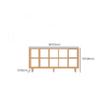 Nordic Simple Rectangular Open Back Wooden Bookcases Image - 41