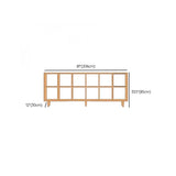 Nordic Simple Rectangular Open Back Wooden Bookcases Image - 42
