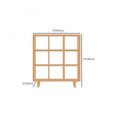 Nordic Simple Rectangular Open Back Wooden Bookcases Image - 43