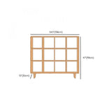 Nordic Simple Rectangular Open Back Wooden Bookcases Image - 44