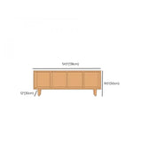 Nordic Simple Rectangular Open Back Wooden Bookcases Image - 47