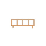 Nordic Simple Rectangular Open Back Wooden Bookcases Image - 5