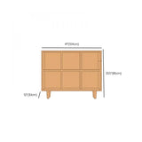 Nordic Simple Rectangular Open Back Wooden Bookcases Image - 51