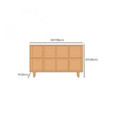 Nordic Simple Rectangular Open Back Wooden Bookcases Image - 52