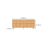 Nordic Simple Rectangular Open Back Wooden Bookcases Image - 54