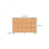 Nordic Simple Rectangular Open Back Wooden Bookcases Image - 57