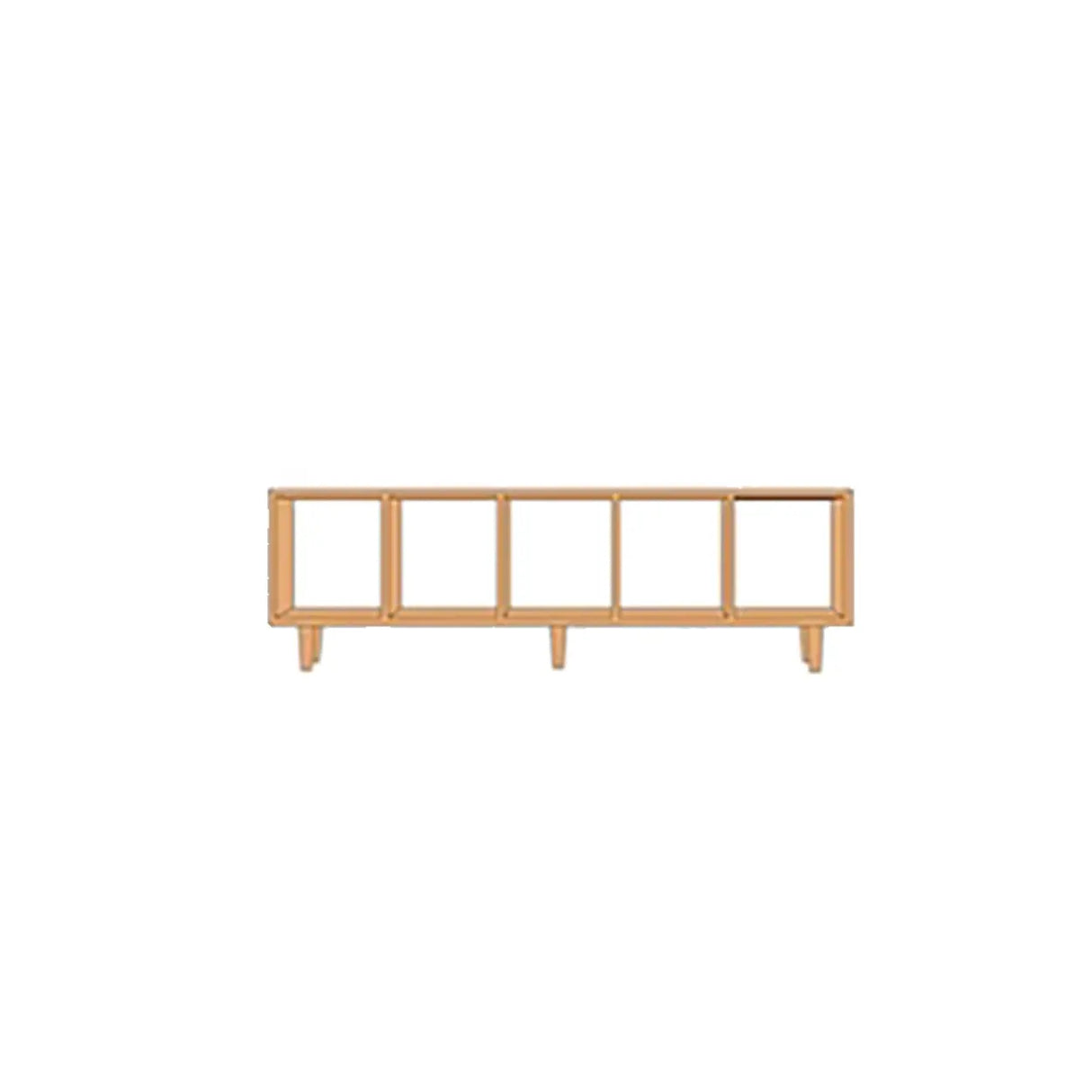 Nordic Simple Rectangular Open Back Wooden Bookcases Image - 9