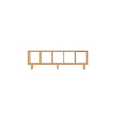 Nordic Simple Rectangular Open Back Wooden Bookcases Image - 9