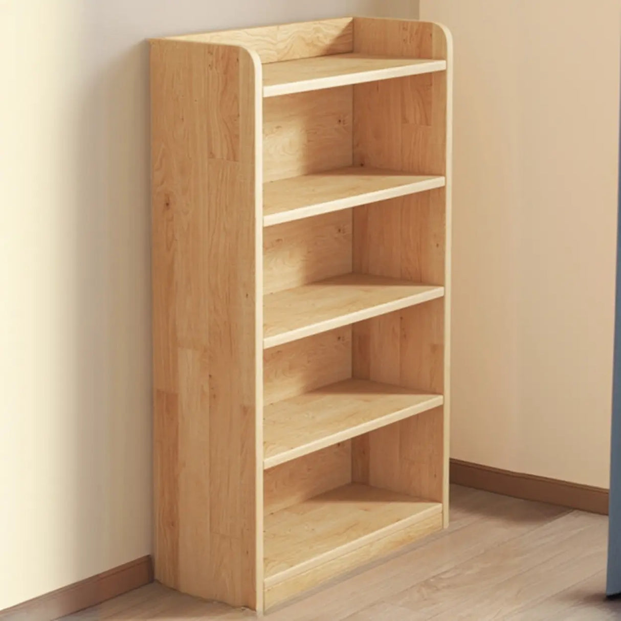 Nordic Simple Rectangular Wooden Storage Bookcase Image - 12