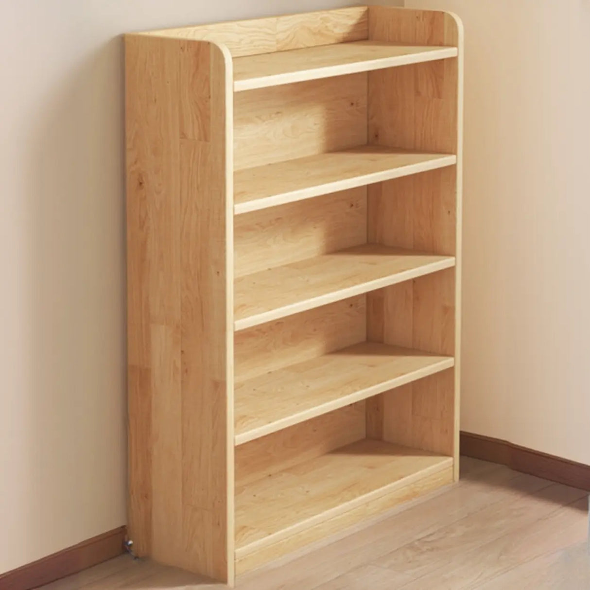 Nordic Simple Rectangular Wooden Storage Bookcase Image - 17