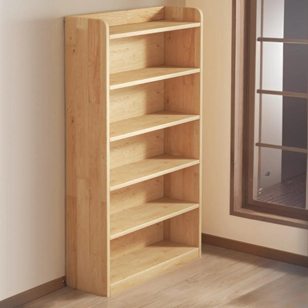 Nordic Simple Rectangular Wooden Storage Bookcase Image - 21