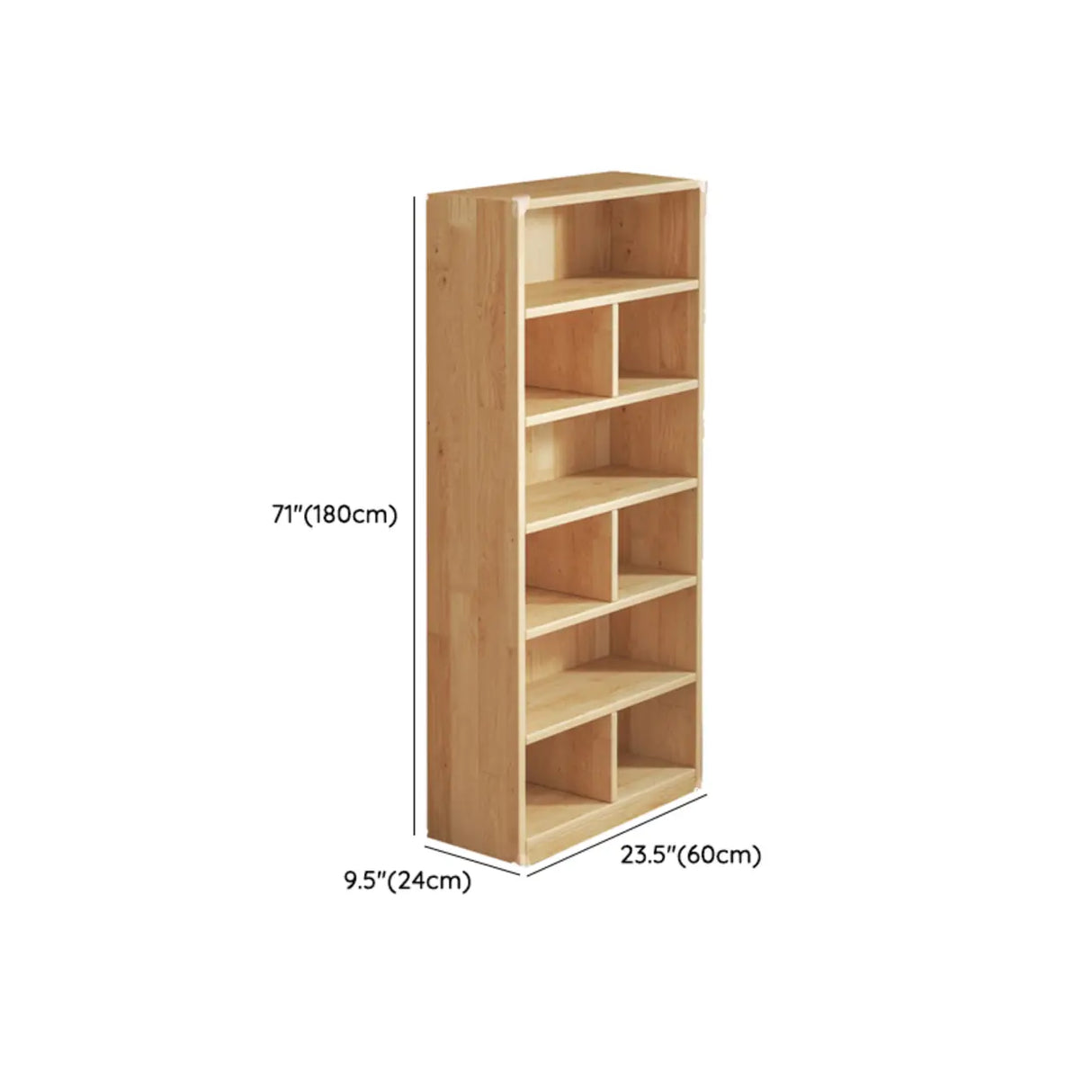 Nordic Simple Rectangular Wooden Storage Bookcase Image - 27