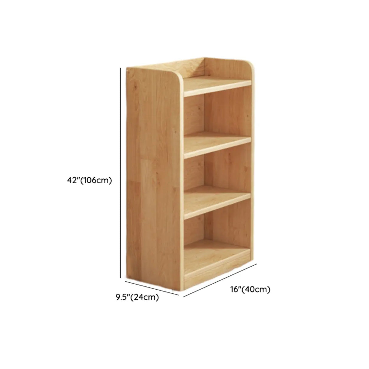 Nordic Simple Rectangular Wooden Storage Bookcase Image - 32
