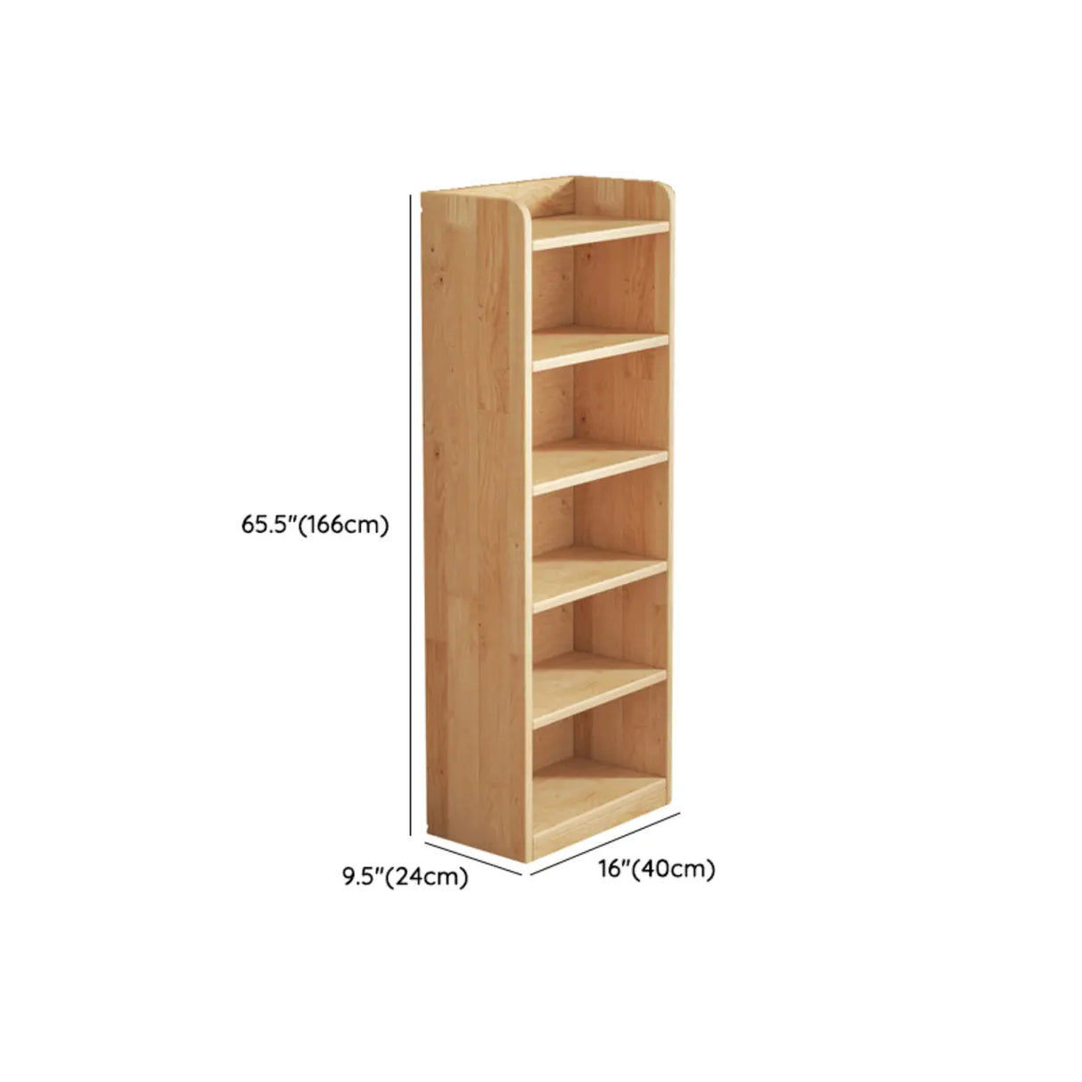 Nordic Simple Rectangular Wooden Storage Bookcase Image - 36