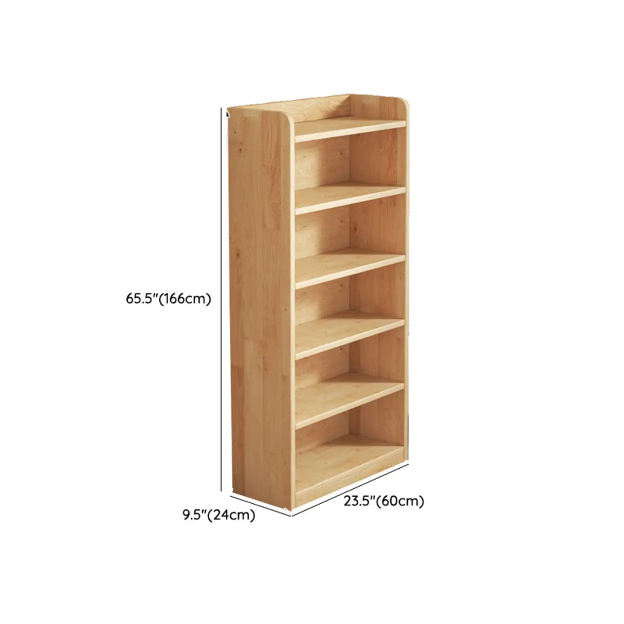 Nordic Simple Rectangular Wooden Storage Bookcase Image - 37