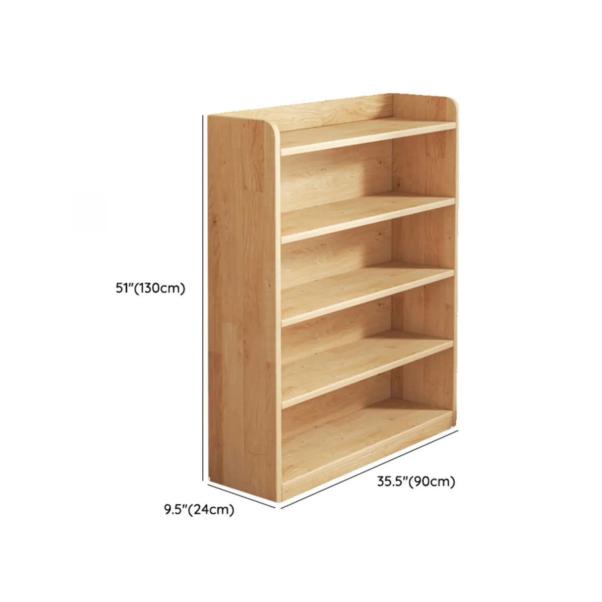 Nordic Simple Rectangular Wooden Storage Bookcase Image - 38