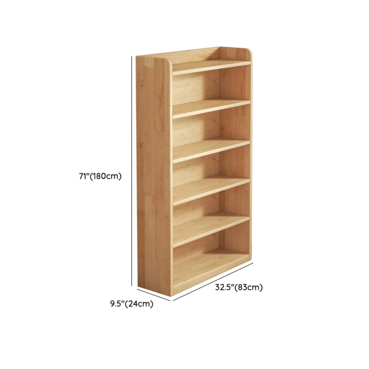 Nordic Simple Rectangular Wooden Storage Bookcase Image - 41