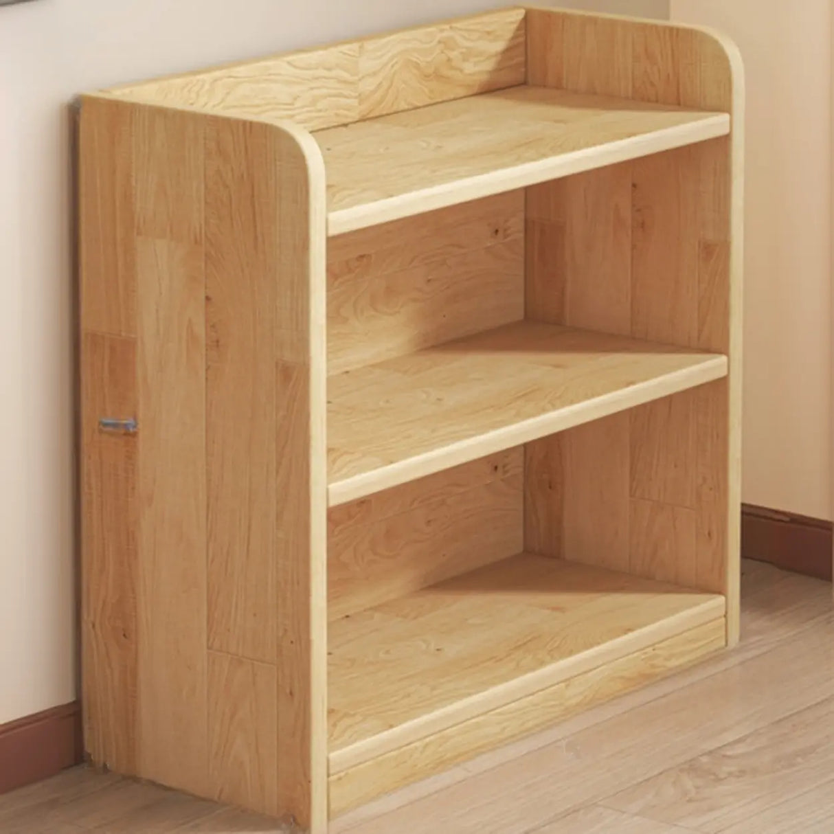 Nordic Simple Rectangular Wooden Storage Bookcase Image - 7