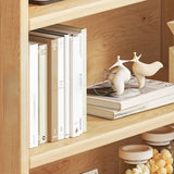 Nordic Simple Rectangular Wooden Storage Bookcase Image - 8
