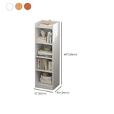 Nordic Simple Wood Closed Rectangular Narrow Bookcase #size