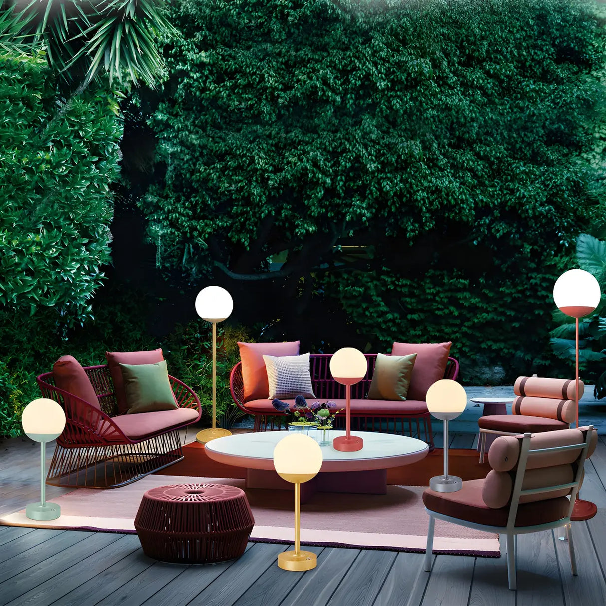 Nordic Sphere Aluminum Outdoor Floor Lamp 1 Light