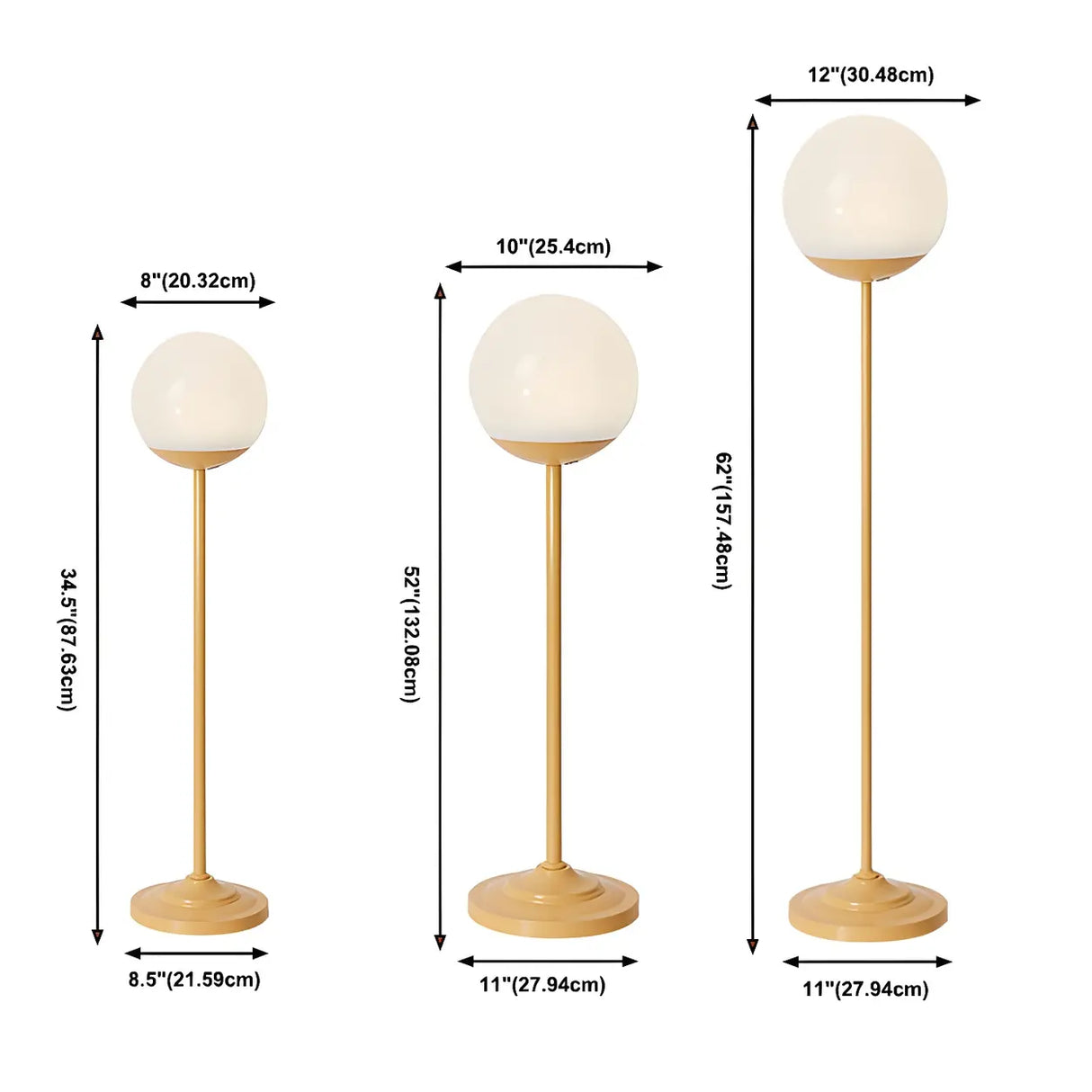 Nordic Sphere Aluminum Outdoor Floor Lamp 1 Light
