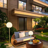 Nordic Sphere Aluminum Outdoor Floor Lamp 1 Light