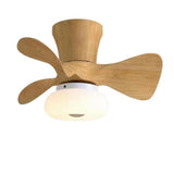 Nordic Style Mini 3 Blade Wood Ceiling Fan with Light Image - 10