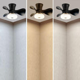Nordic Style Mini 3 Blade Wood Ceiling Fan with Light Image - 17