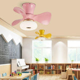 Nordic Style Mini 3 Blade Wood Ceiling Fan with Light Image - 4