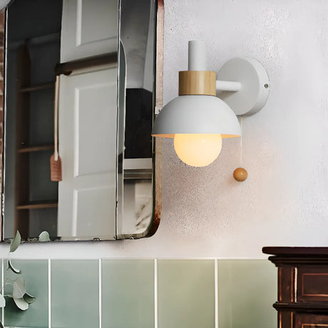 Nordic Style Wood Vanity Wall Light Fixture Image - 1
