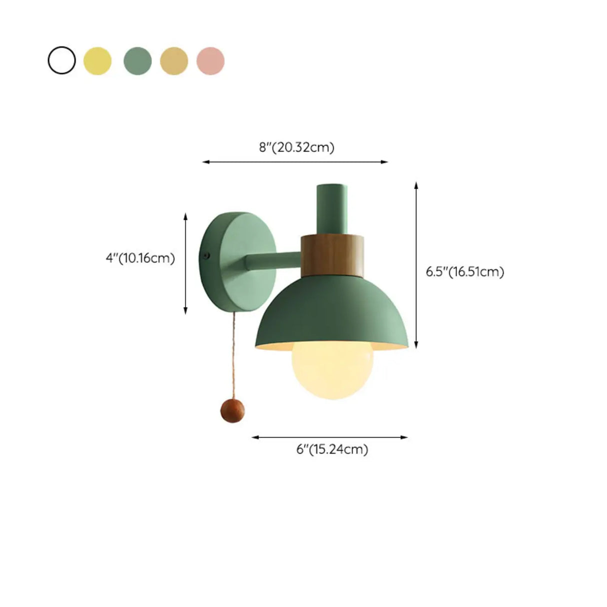 Nordic Style Wood Vanity Wall Light Fixture 