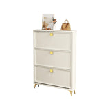 Nordic Tall Wood Hallway White Shoe Cabinet Storage Image - 10