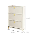 Nordic Tall Wood Hallway White Shoe Cabinet Storage Image - 28