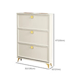 Nordic Tall Wood Hallway White Shoe Cabinet Storage Image - 34