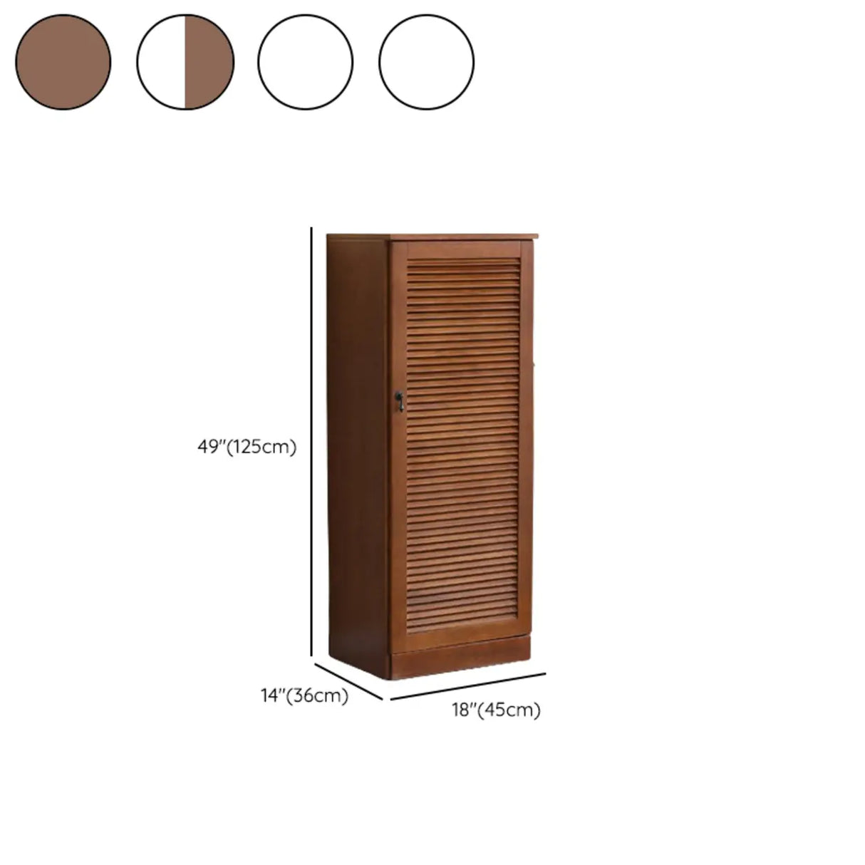 Nordic Vertical Wood Ivory Entryway Shoe Cabinet Storage Image - 52