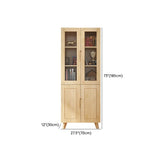 Nordic Wood Cabinet Oak Glass Doors Storage Bookcase #size