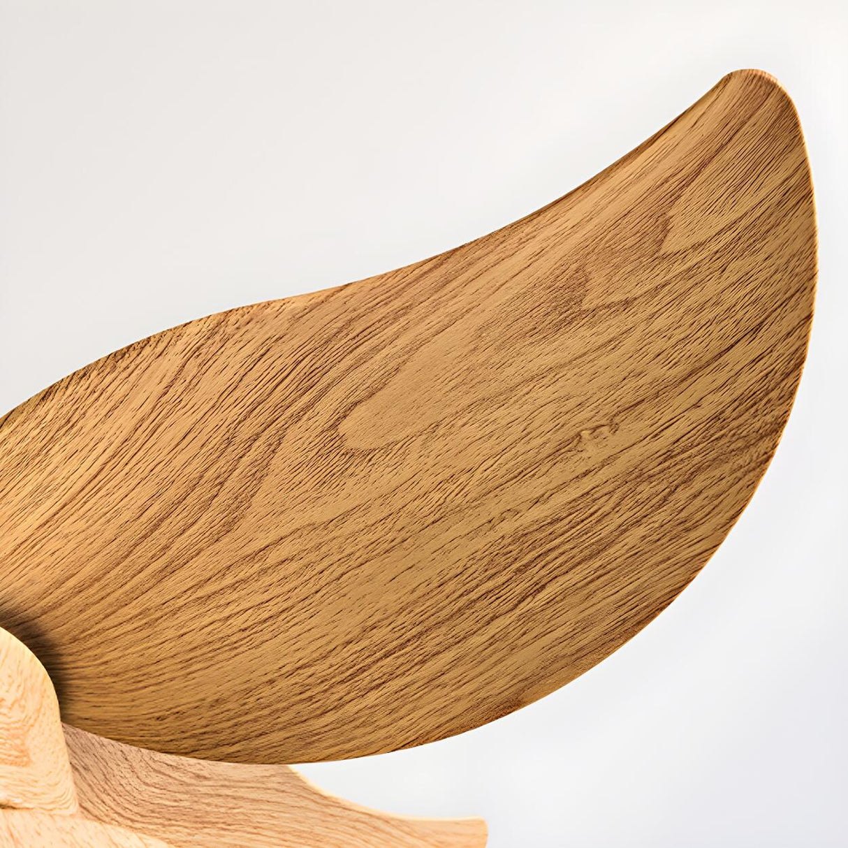 Nordic Wood Finish Minimalist Ceiling Fan with Light Image - 10