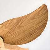 Nordic Wood Finish Minimalist Ceiling Fan with Light Image - 10