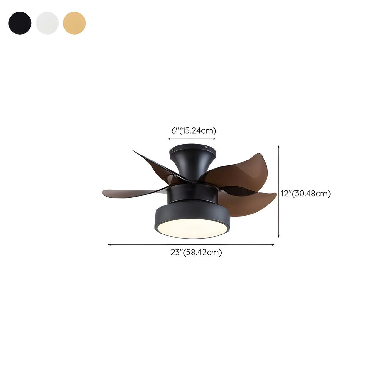 Nordic Wood Finish Minimalist Ceiling Fan with Light 