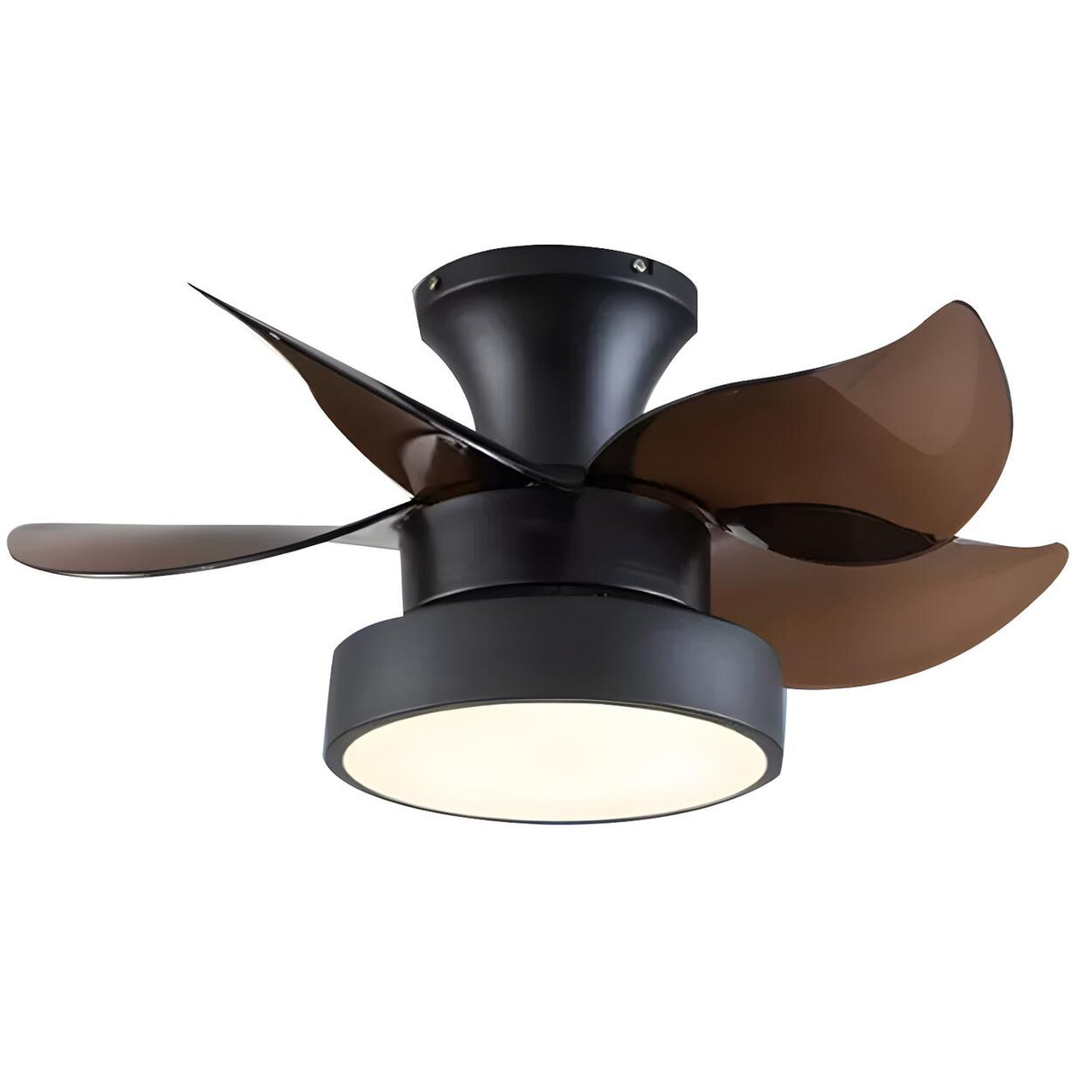 Nordic Wood Finish Minimalist Ceiling Fan with Light Image - 5