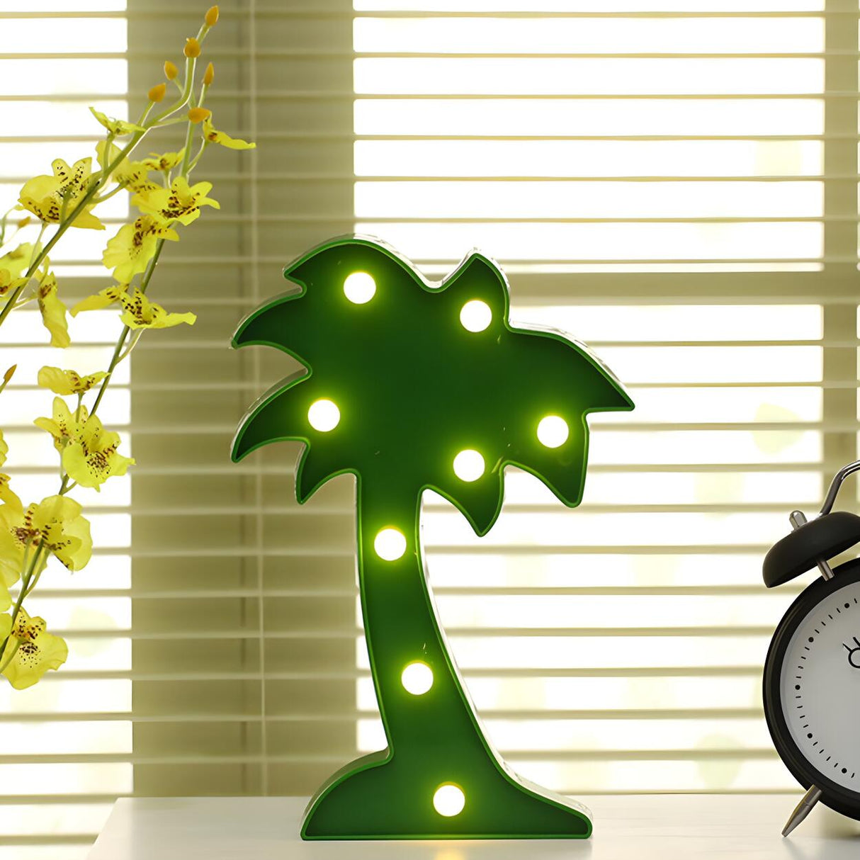Novelty Plastic Green Cactus LED Battery Night Lamp Image - 12