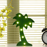 Novelty Plastic Green Cactus LED Battery Night Lamp Image - 12