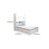 Nut-Brown King Wood Storage Bed with Mattress and Drawers #size