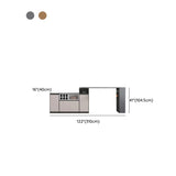 Nut-Brown Rectangular Wood Bar Table with Storage #size