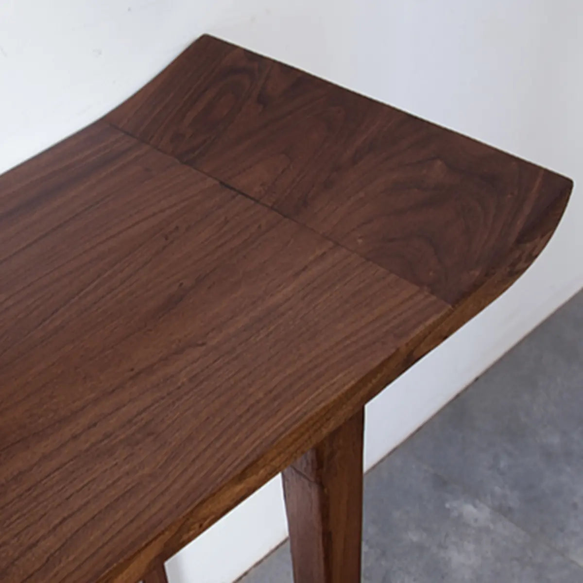 Nut-Brown Wood Double Pedestal Entryway Console Table Image - 4