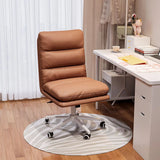 Nylon Frame Swivel Faux Leather Office Chair with Casters Image - 11