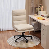 Nylon Frame Swivel Faux Leather Office Chair with Casters Image - 13